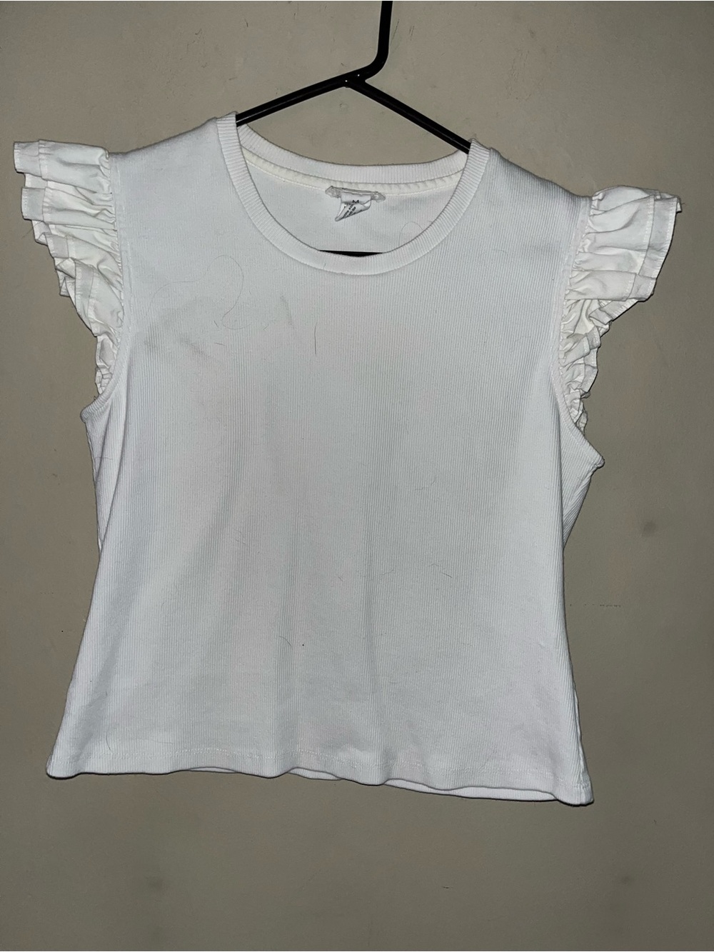 Japan! Women's White Ruffle Sleeve Tank Top